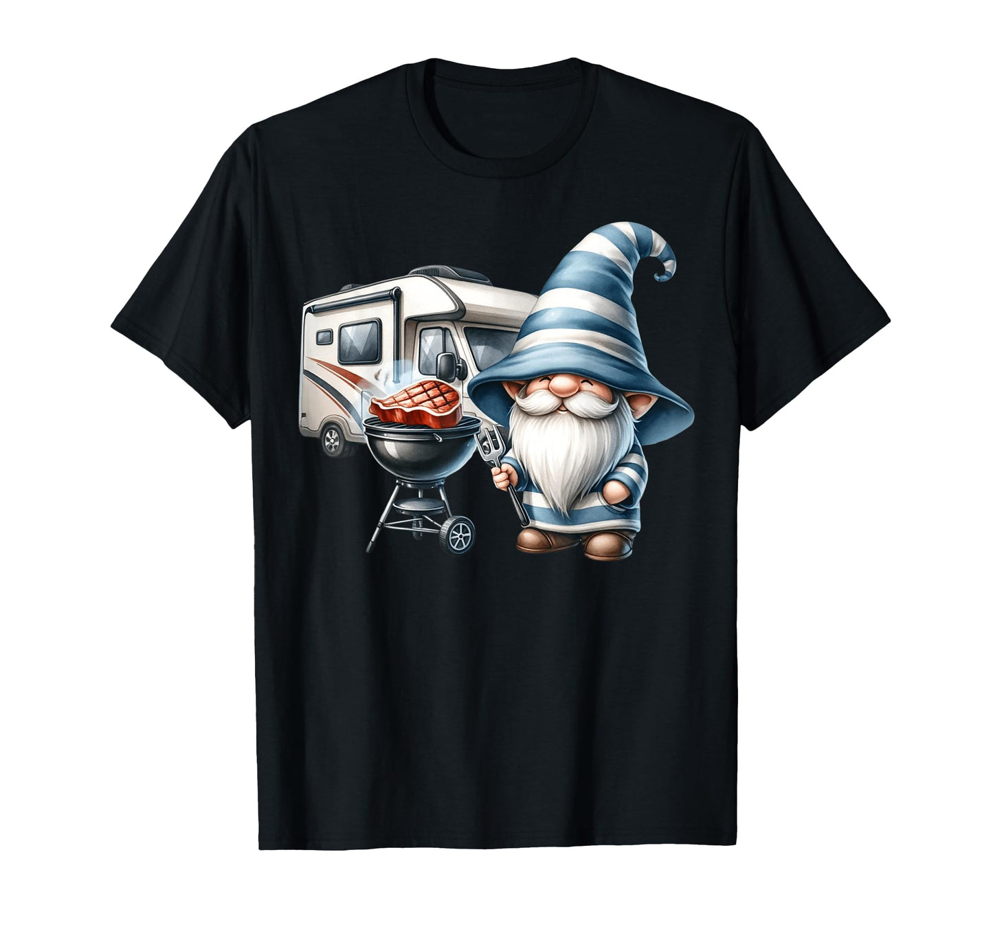 Grilling Dad Funny Camping Gnome Love T-Shirt - Streetwear Style Unisex - T-Shirt, Sweatshirt, Hoodie