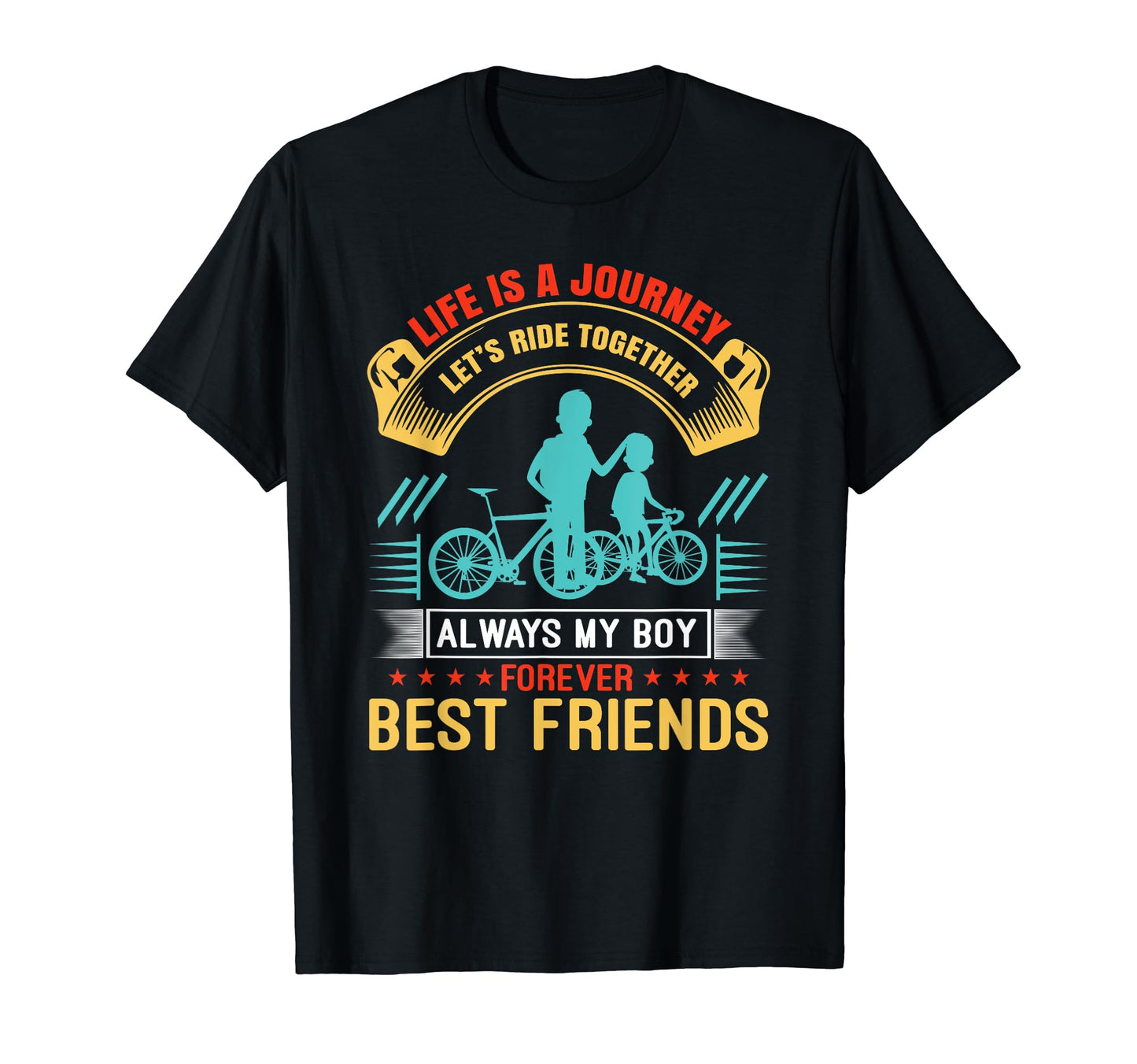 Cycling Lets Ride Together Dad Son T-Shirt - Minimalist Print Unisex - T-Shirt, Sweatshirt, Hoodie