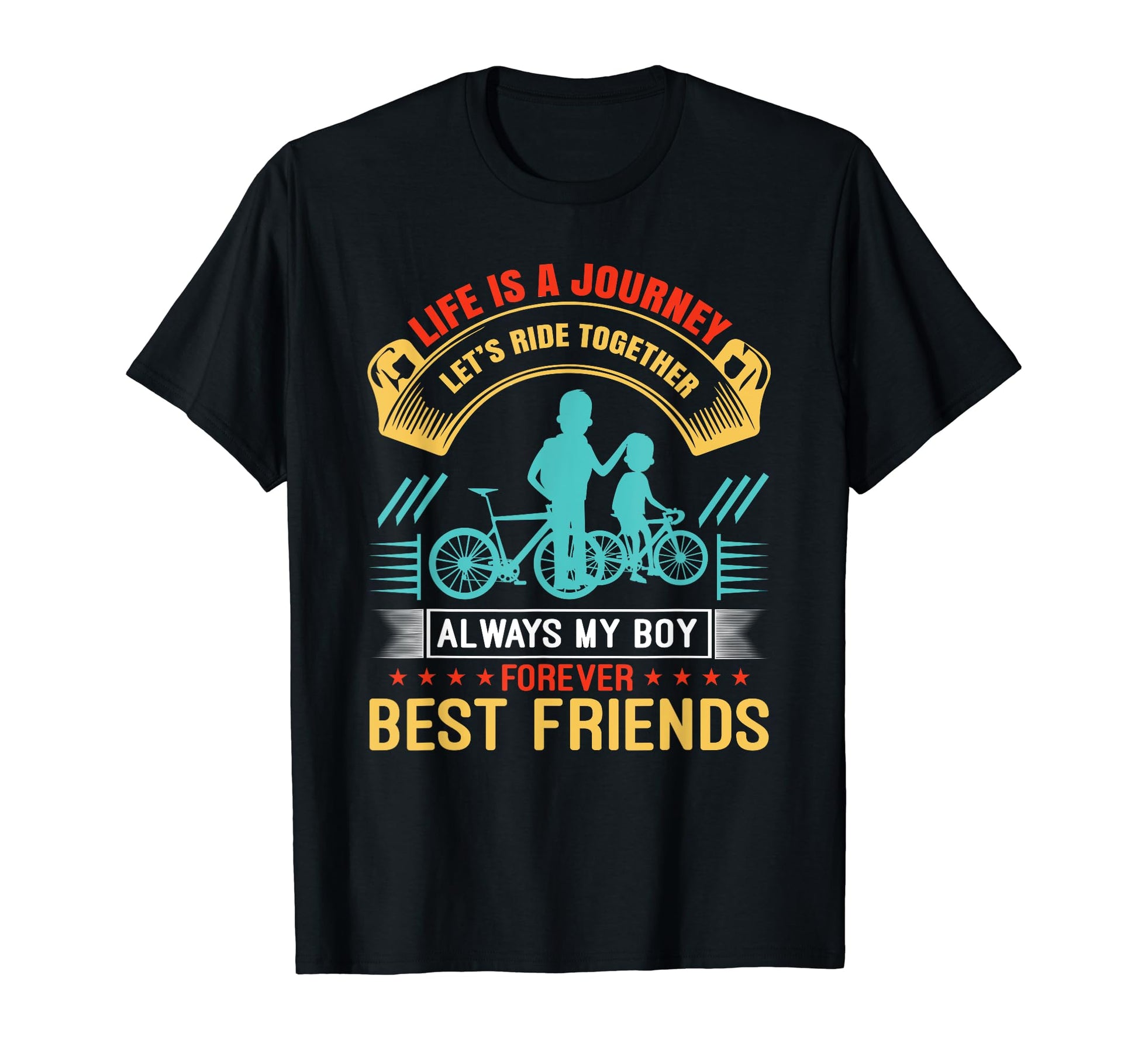 Cycling Lets Ride Together Dad Son T-Shirt - Minimalist Print Unisex - T-Shirt, Sweatshirt, Hoodie