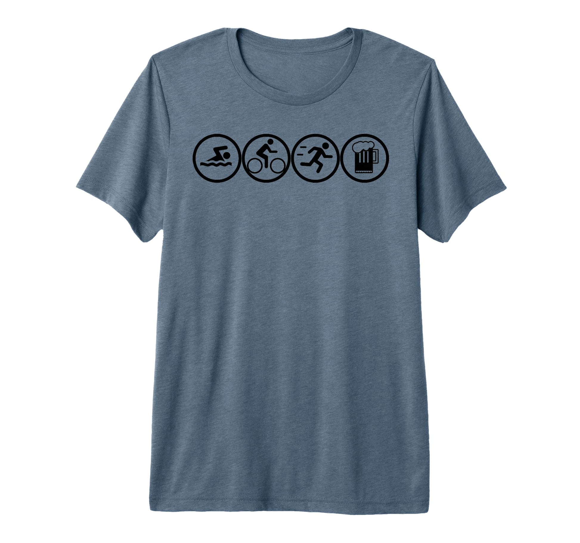 Triathlon Athlete Drinker Swim Bike Run T-Shirt - Unique Graphic Men Women - T-Shirt, Sweatshirt, Hoodie