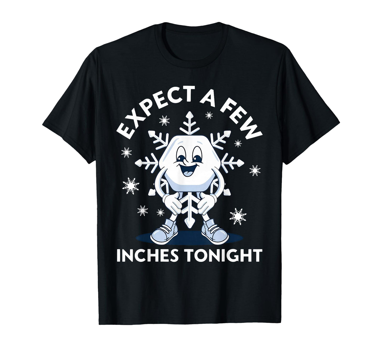 Expect Few Inches Tonight Funny Snow T-Shirt - Aesthetic Graphic for Adults - T-Shirt, Sweatshirt, Hoodie