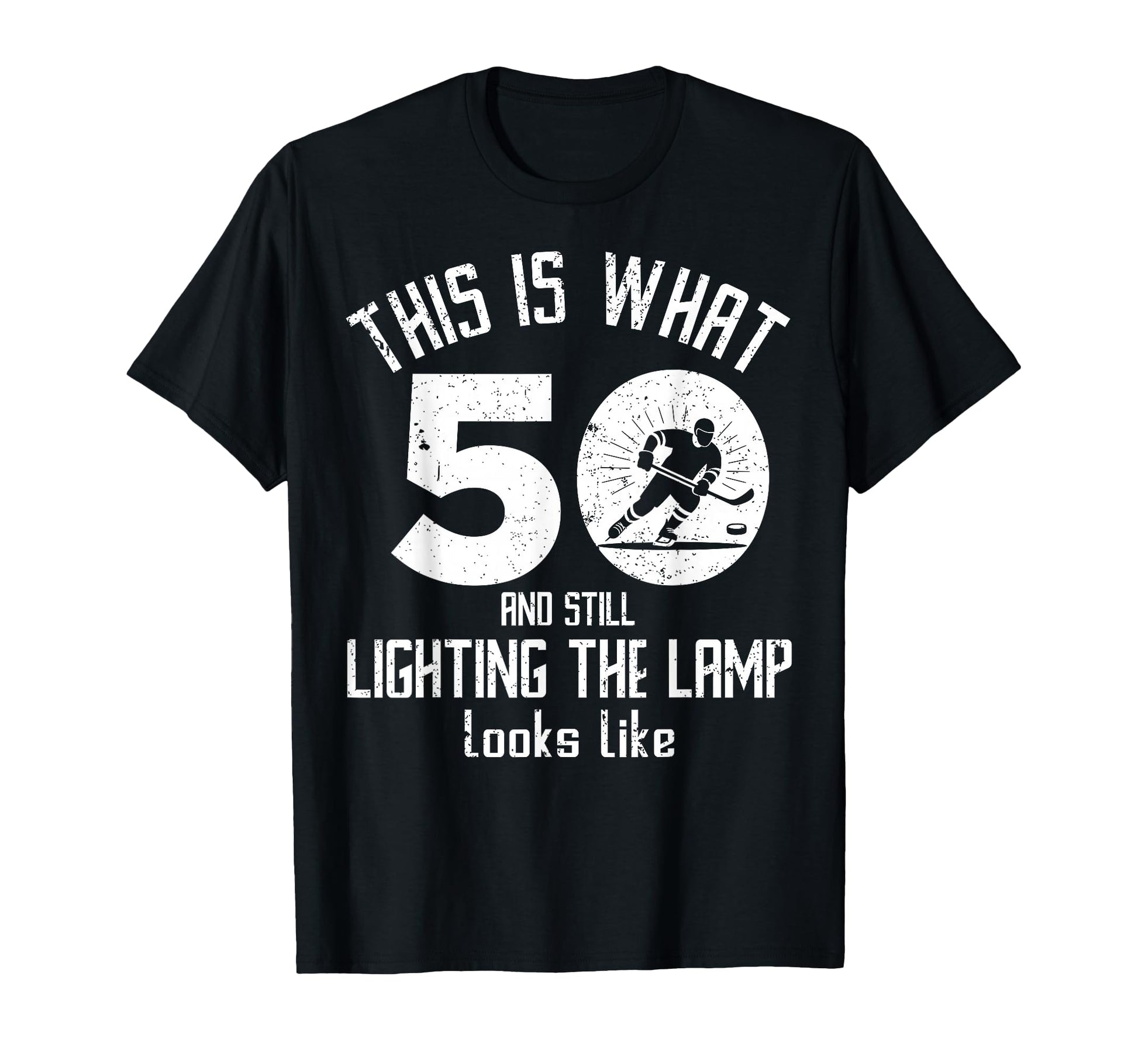 Funny Ice Hockey 50Th Birthday 50 Years T-Shirt - Unique Graphic Unisex - T-Shirt, Sweatshirt, Hoodie