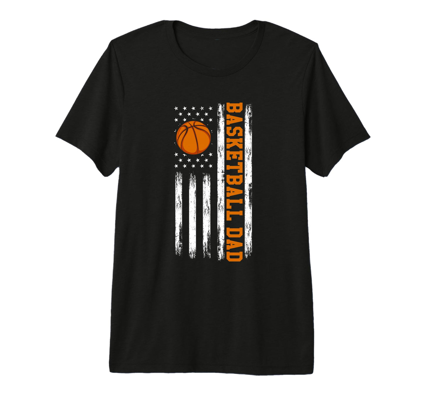 Basketball Dad Usa American Flag T-Shirt - Fun Novelty Design for Adults - T-Shirt, Sweatshirt, Hoodie