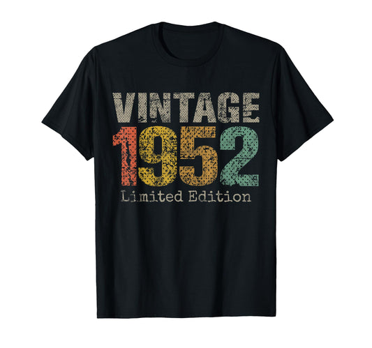 1952 Text 74Th Birthday Gift 74 Year Old T-Shirt - Graphic Print Unisex - T-Shirt, Sweatshirt, Hoodie