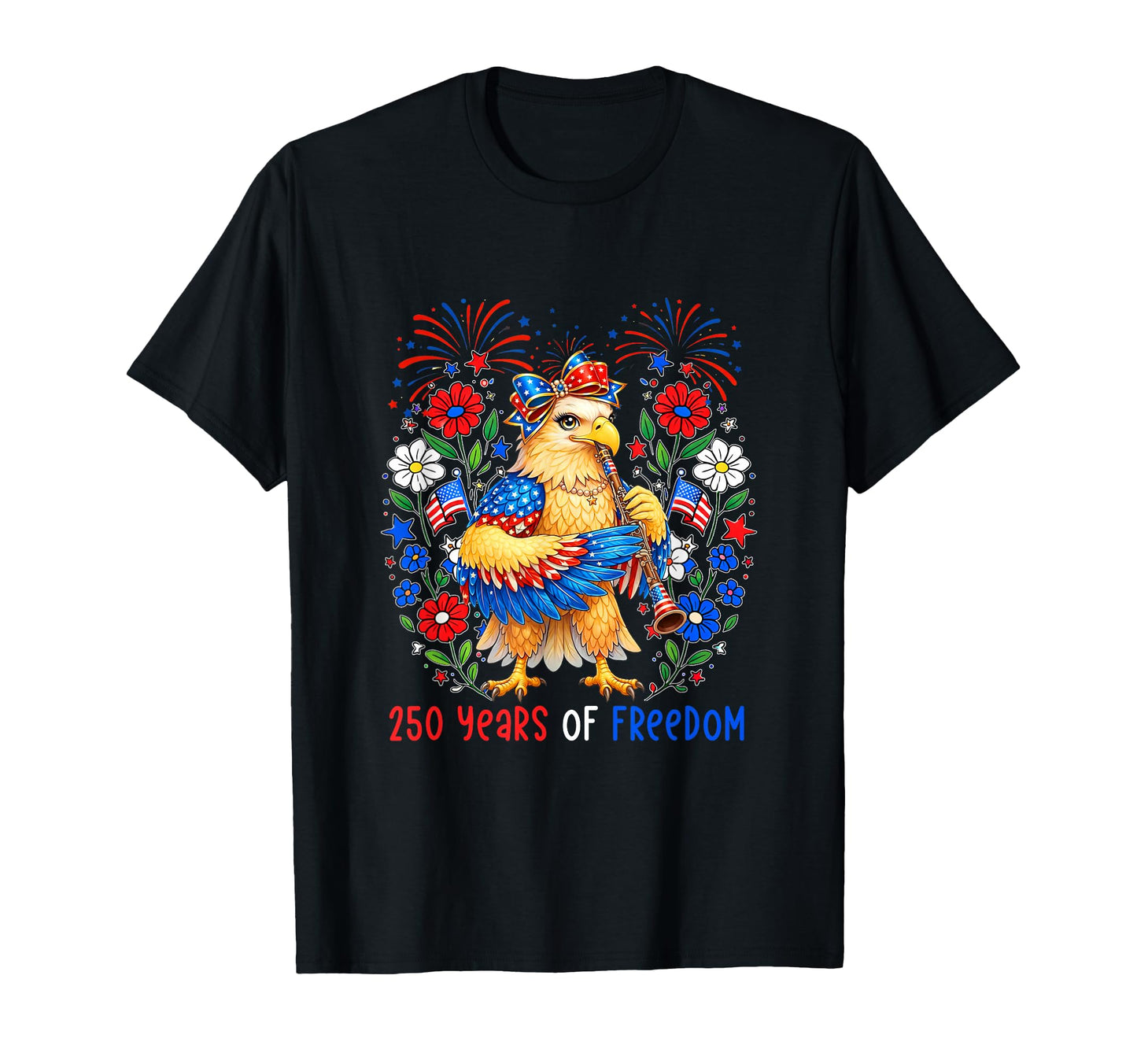 250Th Freedom 4Th July Us Flag Clarinet T-Shirt - Unique Graphic Men Women - T-Shirt, Sweatshirt, Hoodie