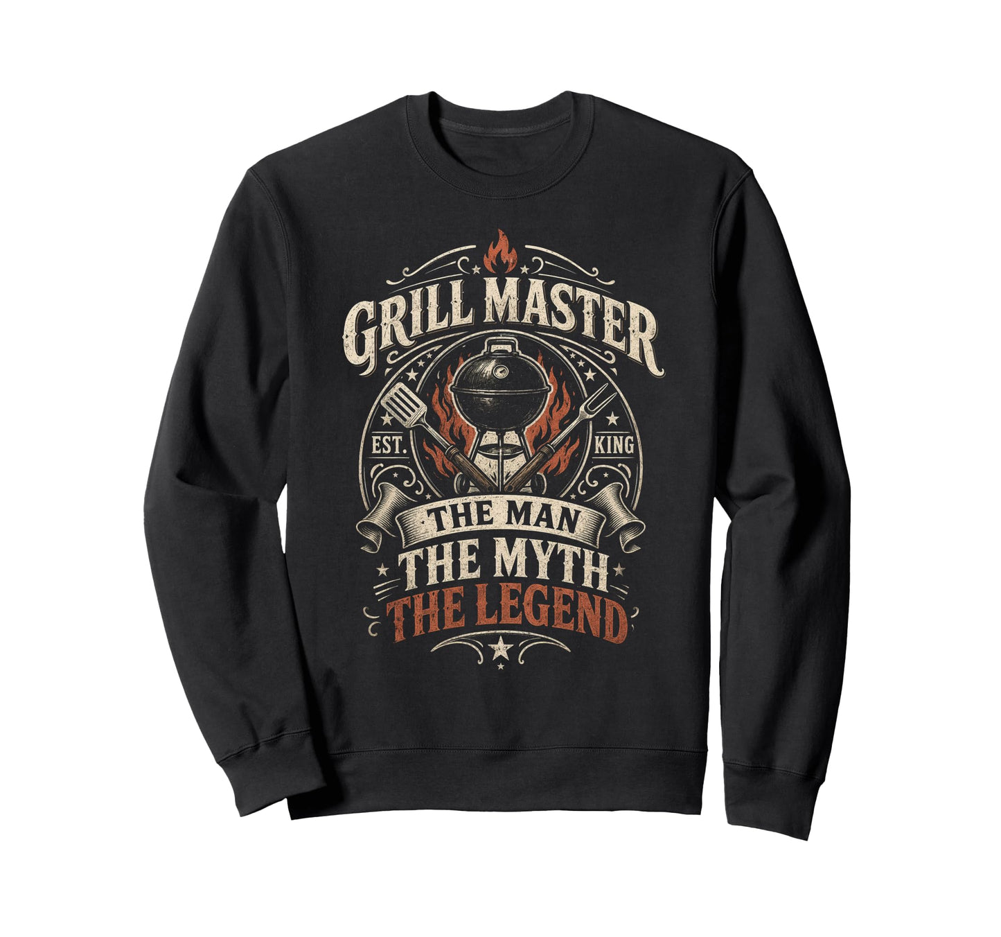Grill Master Myth Legend Funny Bbq Sweatshirt - Novelty Apparel Unisex - T-Shirt, Sweatshirt, Hoodie