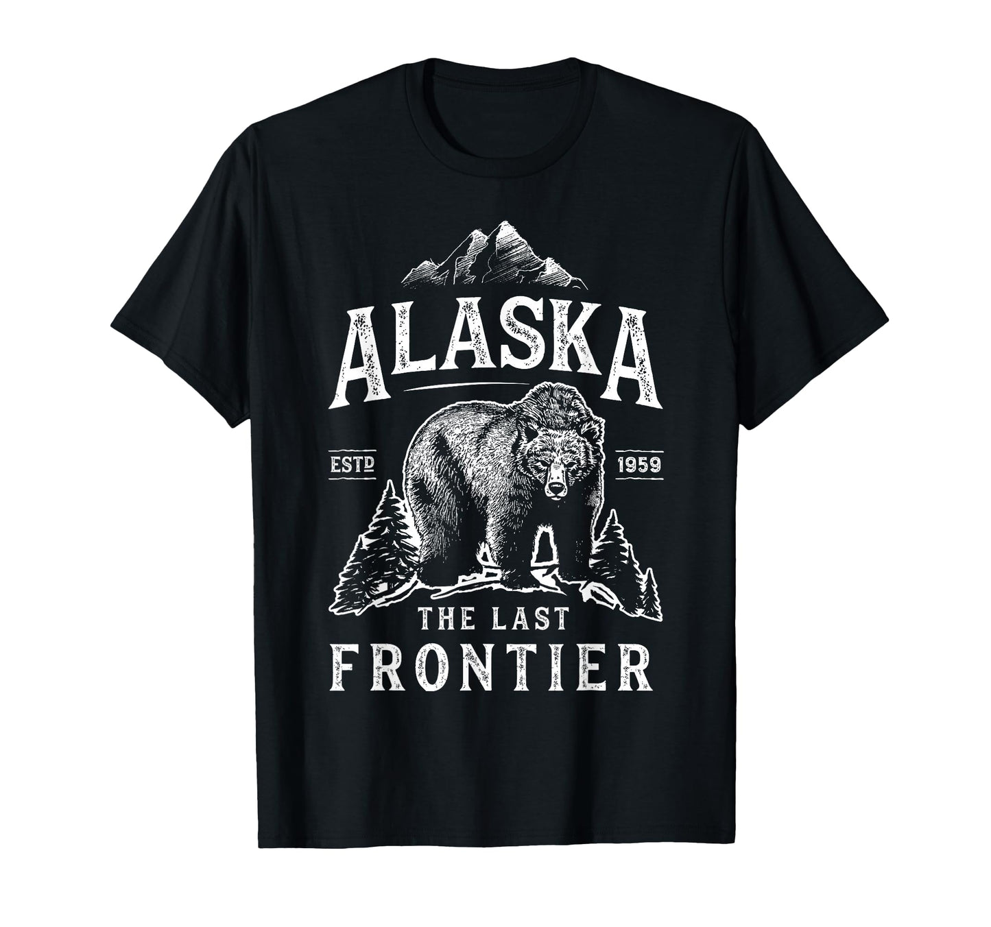 Alaska Last Frontier Bear Home Gifts T-Shirt - Graphic Print Unisex - T-Shirt, Sweatshirt, Hoodie
