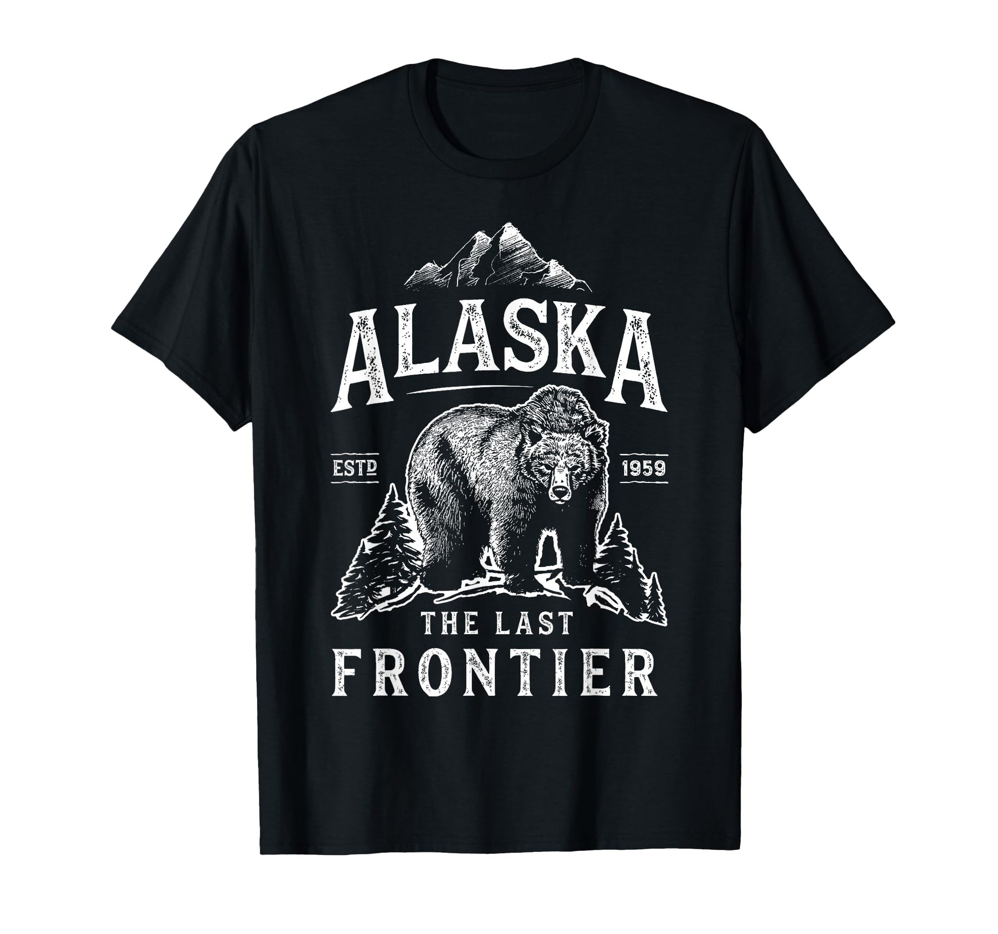 Alaska Last Frontier Bear Home Gifts T-Shirt - Graphic Print Unisex - T-Shirt, Sweatshirt, Hoodie
