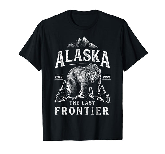 Alaska Last Frontier Bear Home Gifts T-Shirt - Graphic Print Unisex - T-Shirt, Sweatshirt, Hoodie