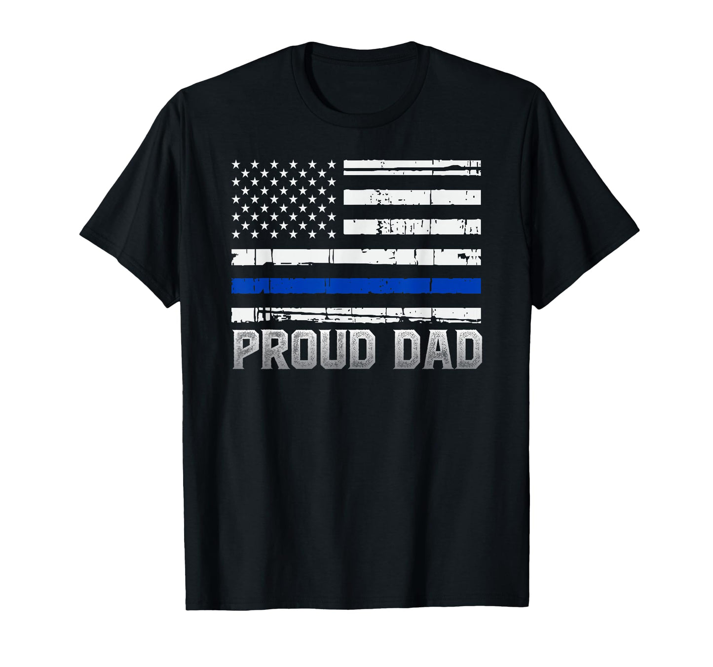 Proud Dad Police Officer Dad Us Flag T-Shirt - Aesthetic Graphic Unisex - T-Shirt, Sweatshirt, Hoodie
