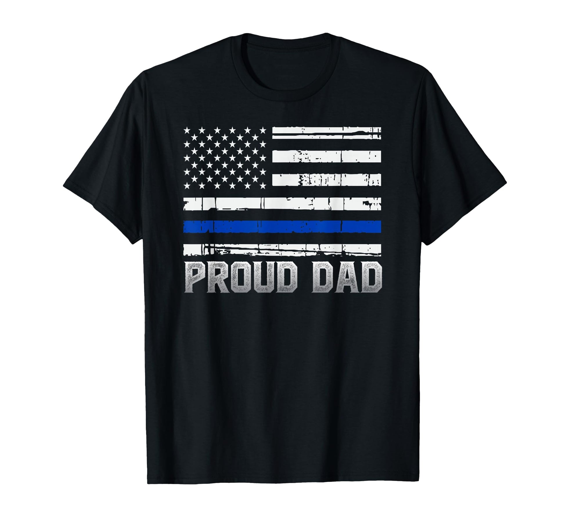 Proud Dad Police Officer Dad Us Flag T-Shirt - Aesthetic Graphic Unisex - T-Shirt, Sweatshirt, Hoodie