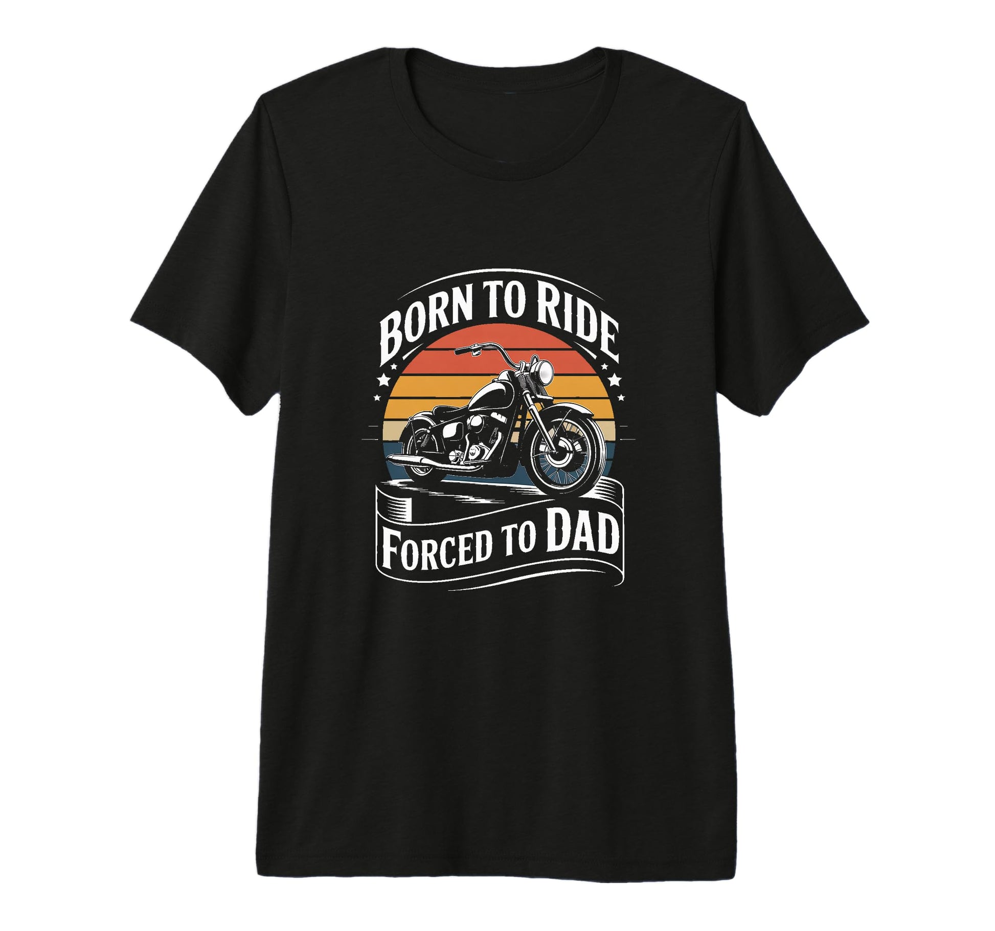 Forced To Dad Funny Motorcycle T-Shirt - Fun Novelty Design Men Women - T-Shirt, Sweatshirt, Hoodie