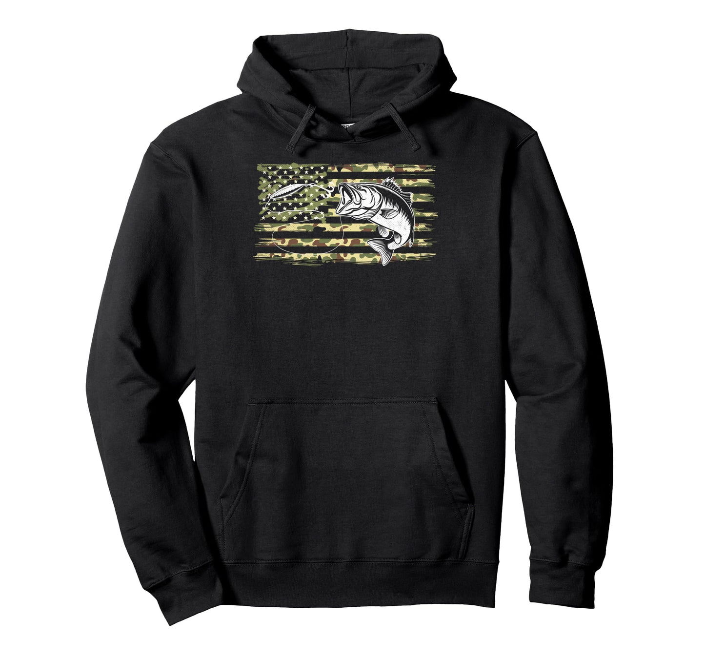 Us Camouflage Flag Fishing Lover Fish Hoodie - Unique Graphic for Adults - T-Shirt, Sweatshirt, Hoodie