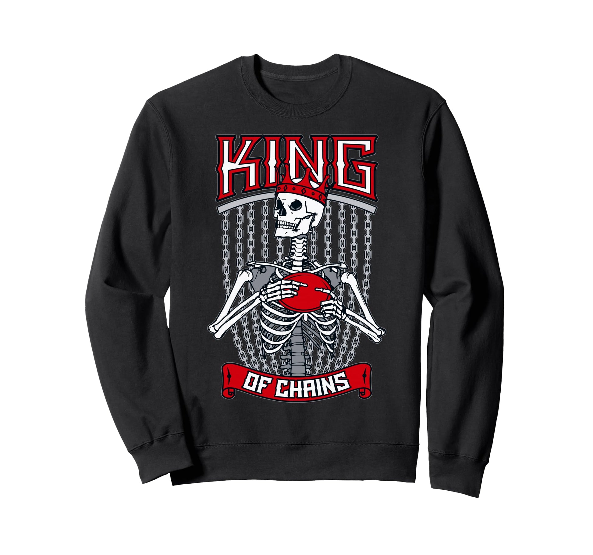 Disc Golf Frolf Gothic Skeleton King Sweatshirt - Custom Art Print Unisex - T-Shirt, Sweatshirt, Hoodie