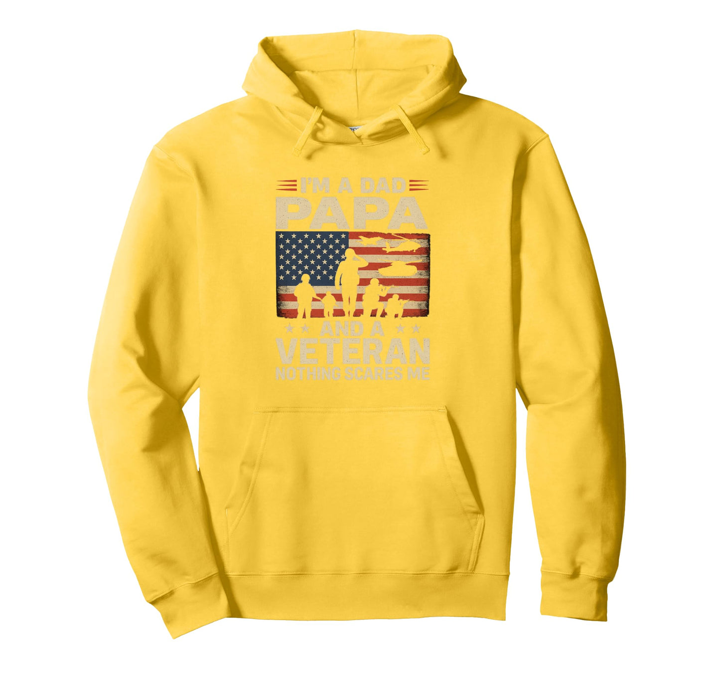 Im Dad Papa Veteran Papa Grandpa Fathers Hoodie - Minimalist Print Unisex - T-Shirt, Sweatshirt, Hoodie