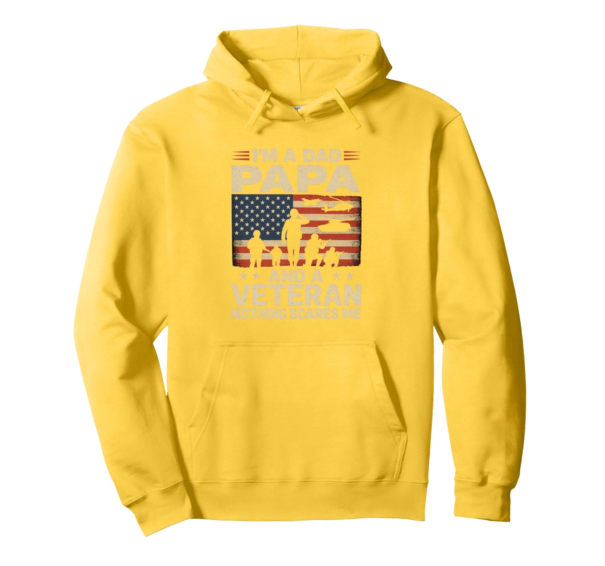 Im Dad Papa Veteran Papa Grandpa Fathers Hoodie - Minimalist Print Unisex - T-Shirt, Sweatshirt, Hoodie