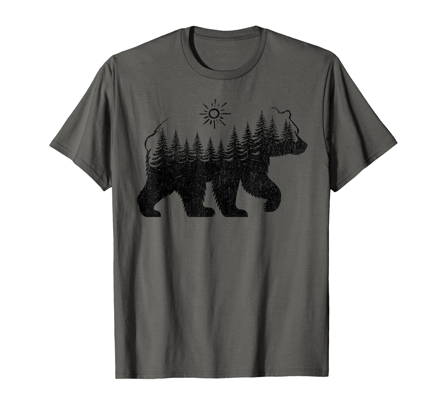 Forest Bear Camping Fishing Fathers Day T-Shirt - Trendy Graphic Men Women - T-Shirt, Sweatshirt, Hoodie