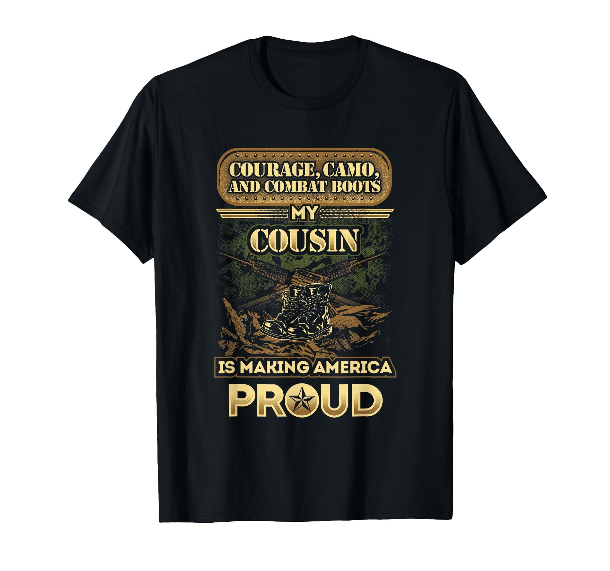 My Cousin Is Soldier Proud Military T-Shirt - Aesthetic Graphic Men Women - T-Shirt, Sweatshirt, Hoodie