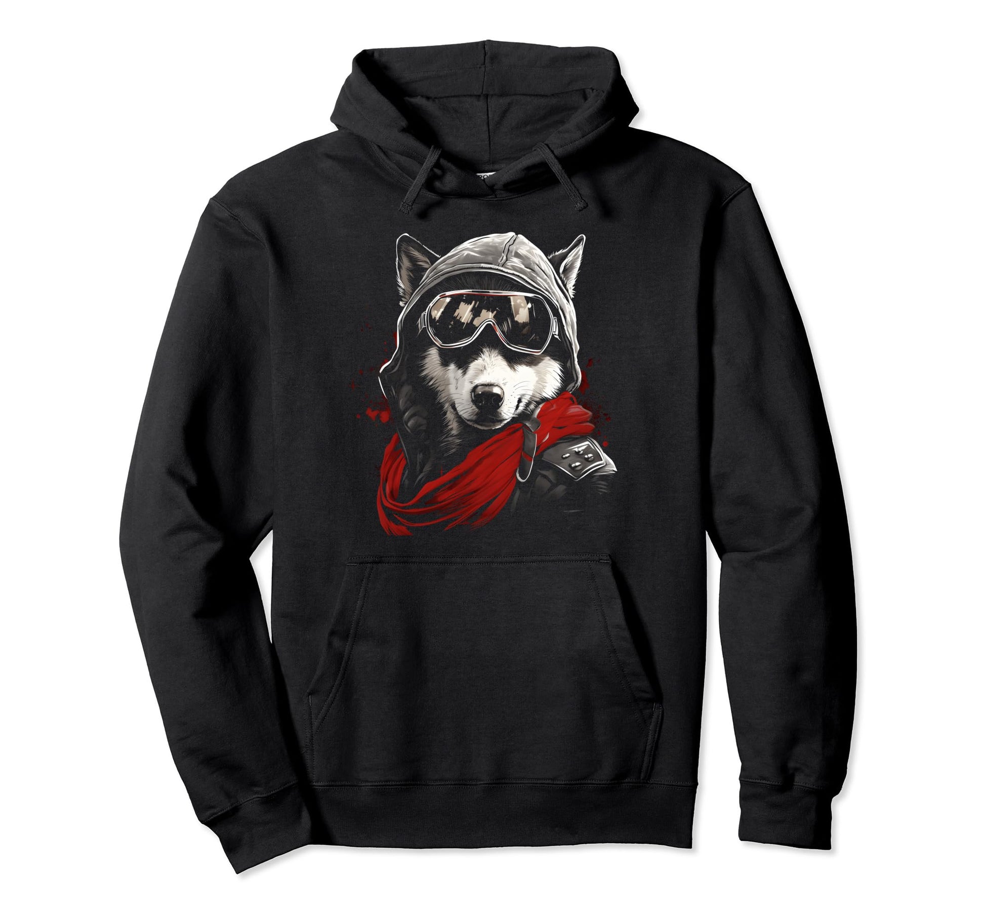 Motorcycle Dad Biker Dog Funny Siberian Hoodie - Novelty Apparel Unisex - T-Shirt, Sweatshirt, Hoodie