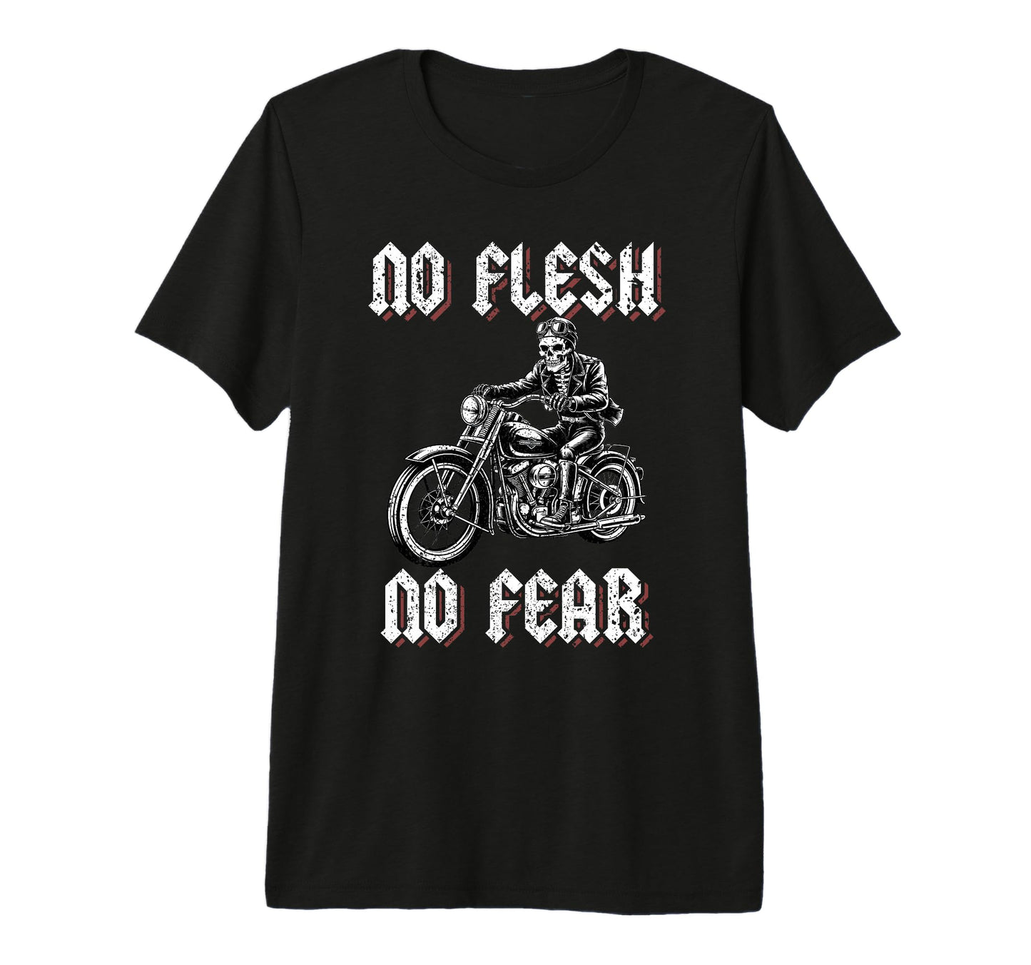Skeleton Biker Motorcycle Dad No Flesh T-Shirt - Fun Novelty Design Unisex - T-Shirt, Sweatshirt, Hoodie