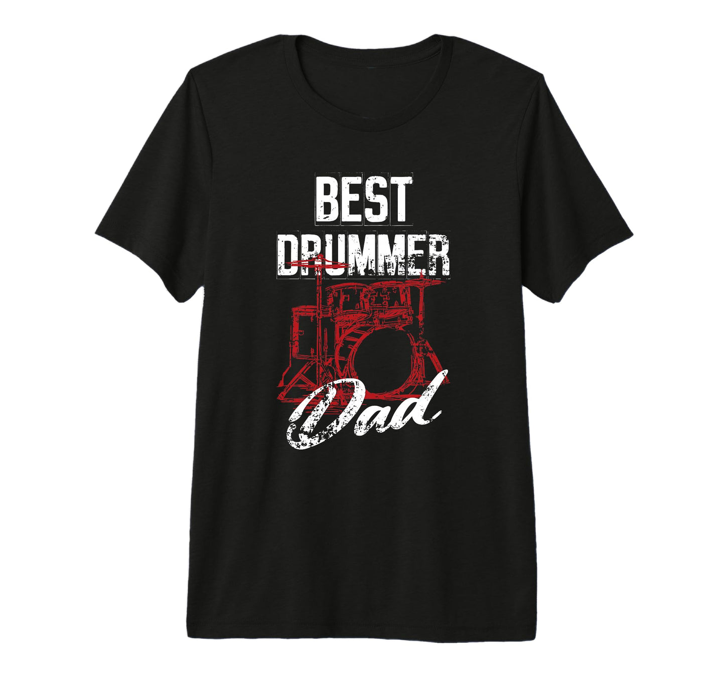 Best Drummer Dad Drums Rock Drummer Tri T-Shirt - Minimalist Print Unisex - T-Shirt, Sweatshirt, Hoodie