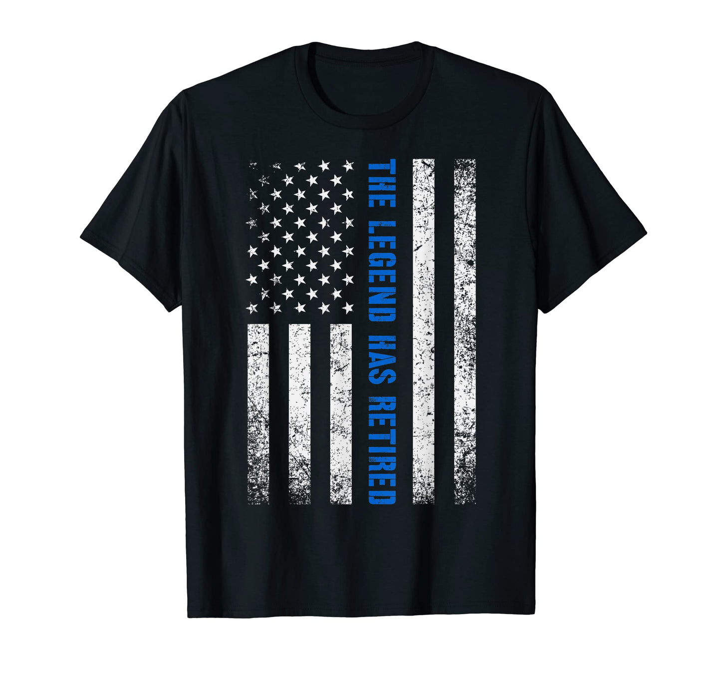 Legend Has Retired Blue Line American T-Shirt - Streetwear Style Men Women - T-Shirt, Sweatshirt, Hoodie