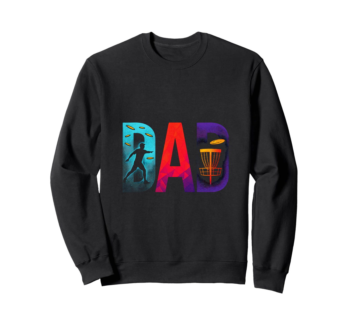 Dad Funny Disc Golf Sports Lover Sweatshirt - Minimalist Print Men Women - T-Shirt, Sweatshirt, Hoodie