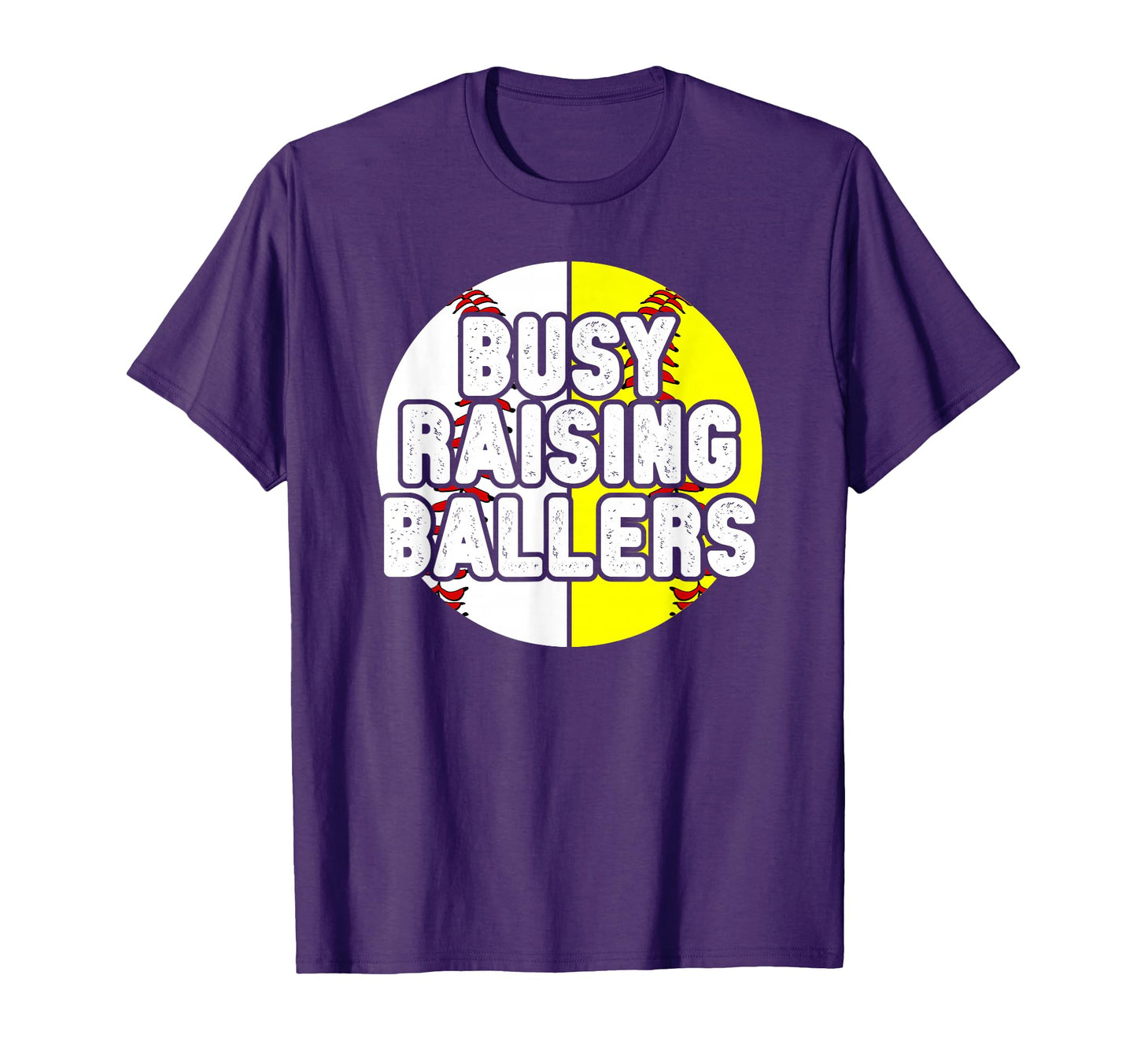 Busy Raising Ballers Softball Baseball Dad T-Shirt - Unique Graphic Unisex - T-Shirt, Sweatshirt, Hoodie