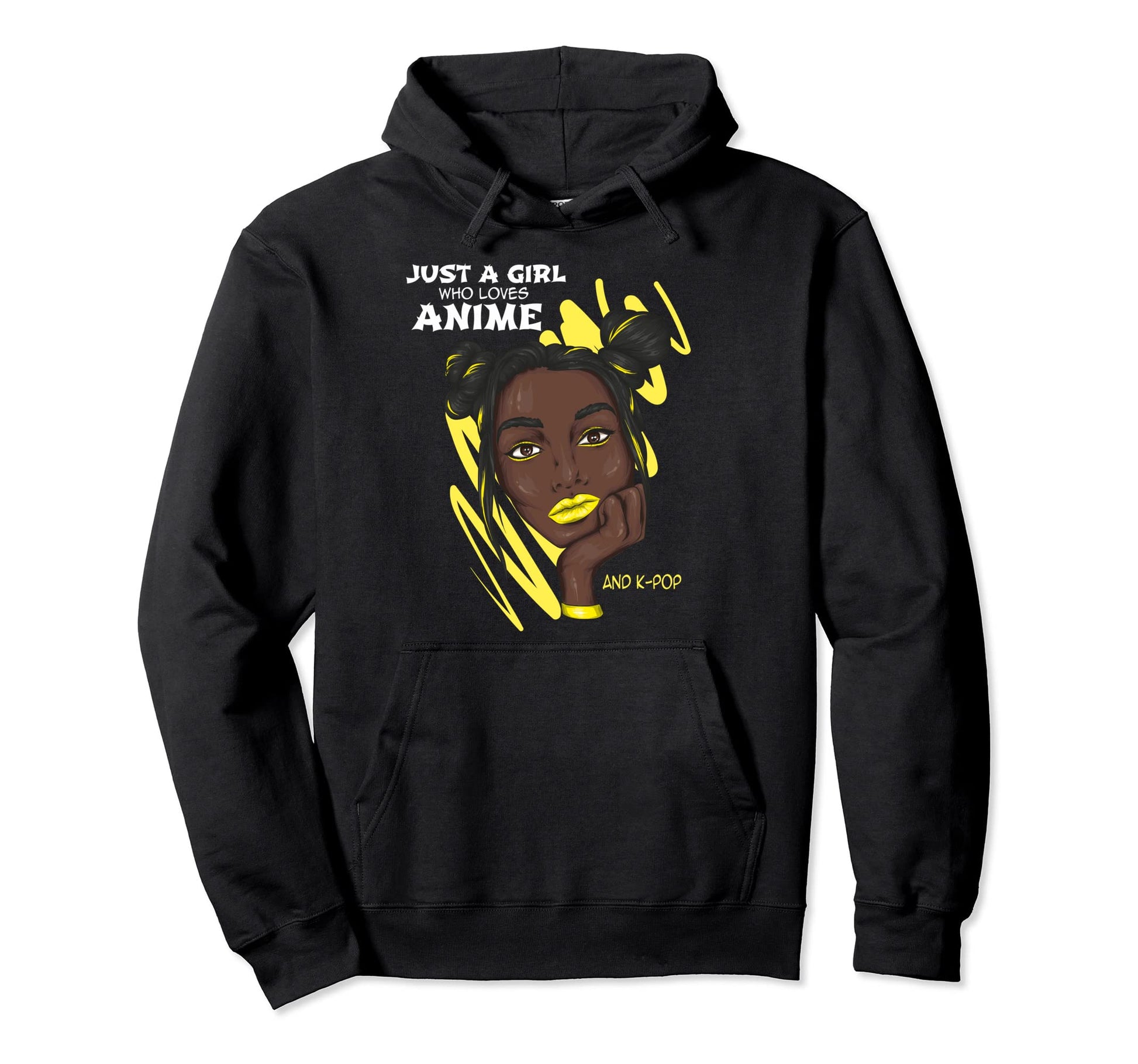 Just Who Loves Anime And K Pop Kawaii Hoodie - Aesthetic Graphic Unisex - T-Shirt, Sweatshirt, Hoodie