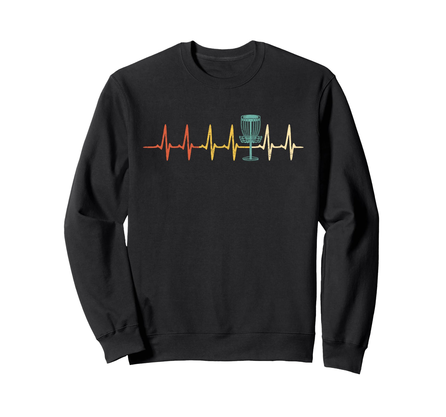 Disc Golf Heartbeat Disc Golf Dad Sweatshirt - Custom Art Print Unisex - T-Shirt, Sweatshirt, Hoodie