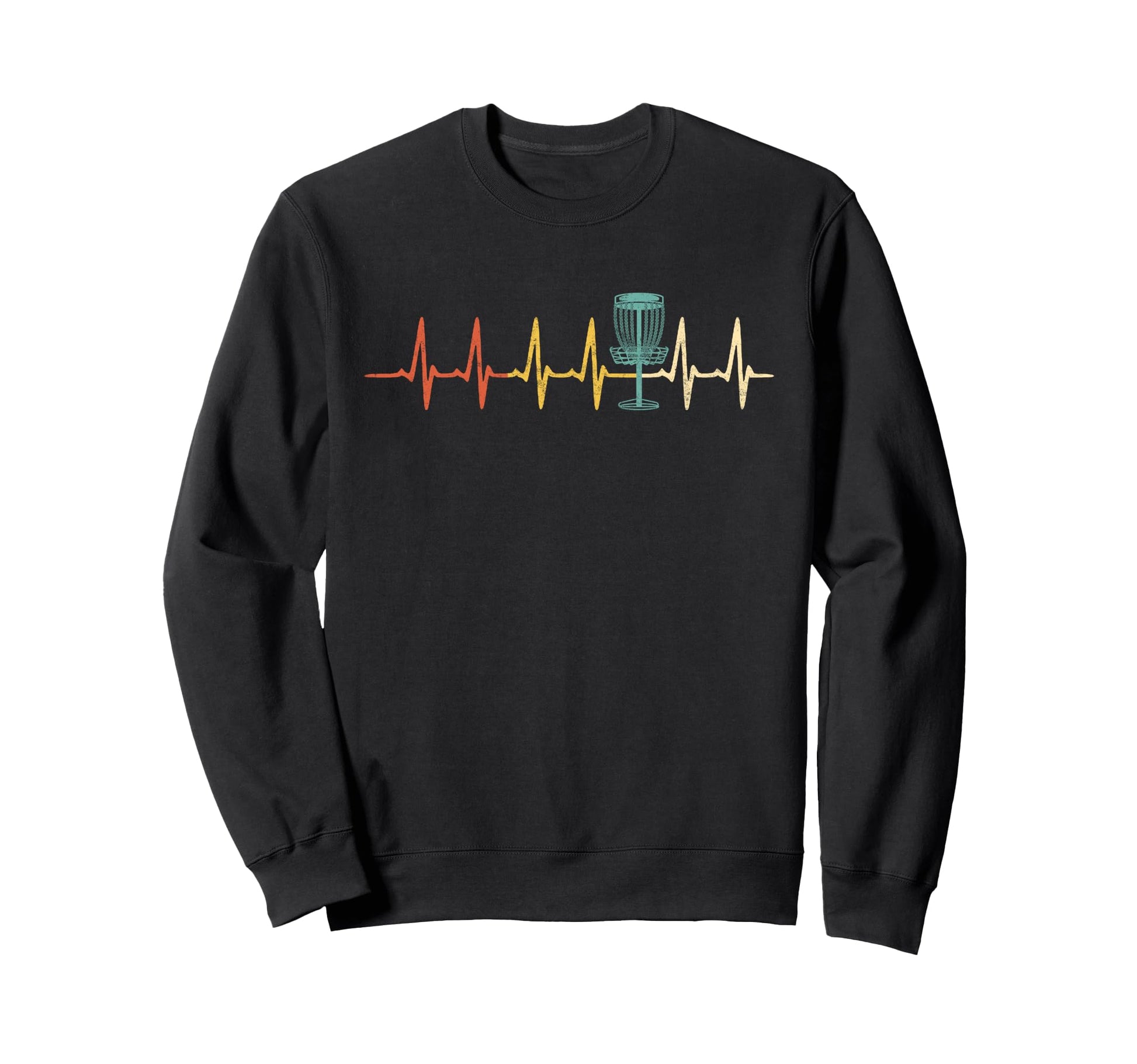 Disc Golf Heartbeat Disc Golf Dad Sweatshirt - Custom Art Print Unisex - T-Shirt, Sweatshirt, Hoodie