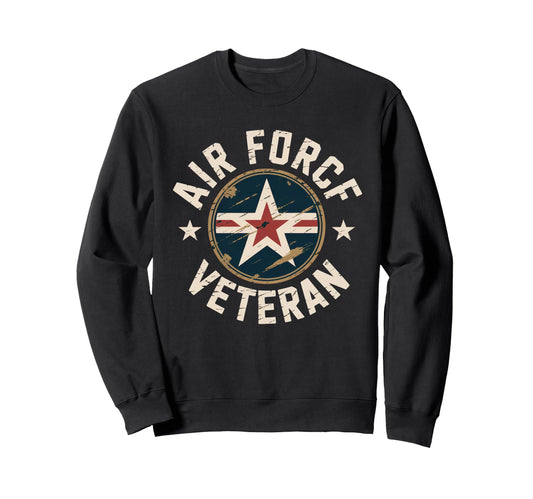 Air Force Veteran Us American Flag Sweatshirt - Graphic Print Men Women - T-Shirt, Sweatshirt, Hoodie