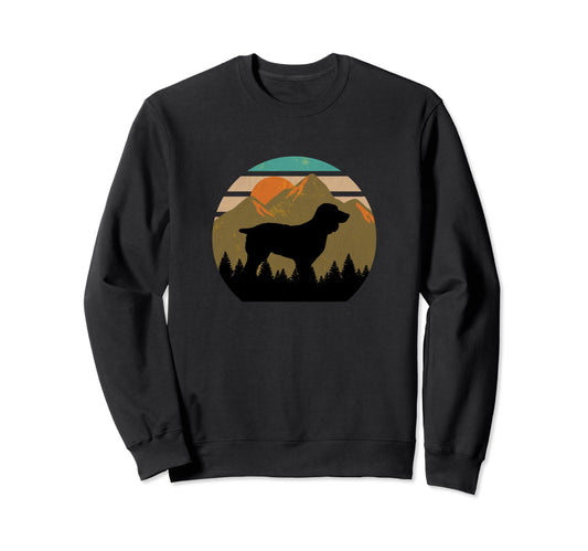 Boykin Dog Sunset Distressed Hiking Sweatshirt - Graphic Print for Adults - T-Shirt, Sweatshirt, Hoodie