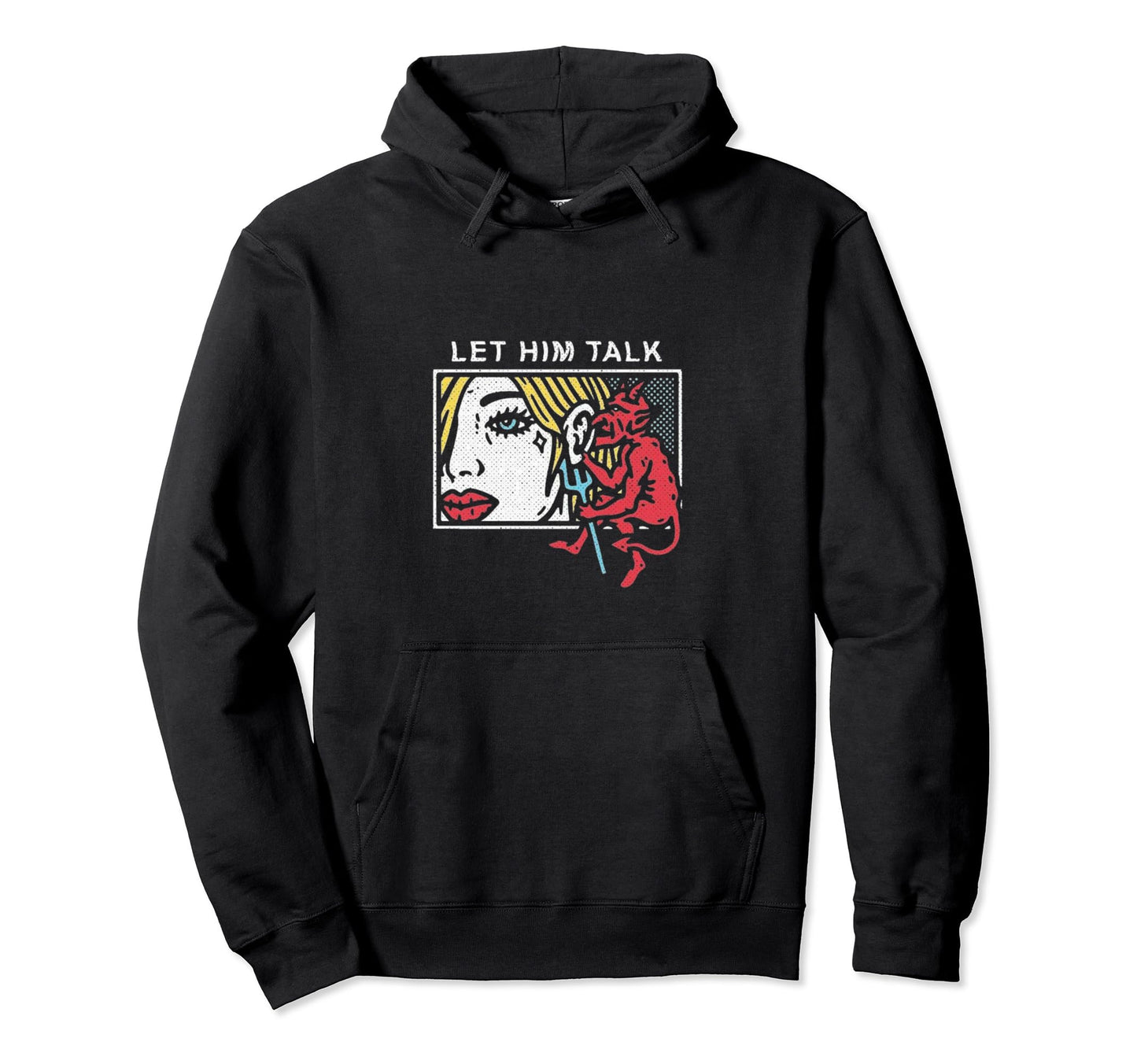 Teufel Spricht Ins Ohr Teufelchen Pop Art Hoodie - Streetwear Style Unisex - T-Shirt, Sweatshirt, Hoodie
