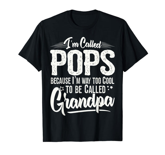 Birthday Gifts Pops From Grandkids T-Shirt - Novelty Apparel for Adults - T-Shirt, Sweatshirt, Hoodie