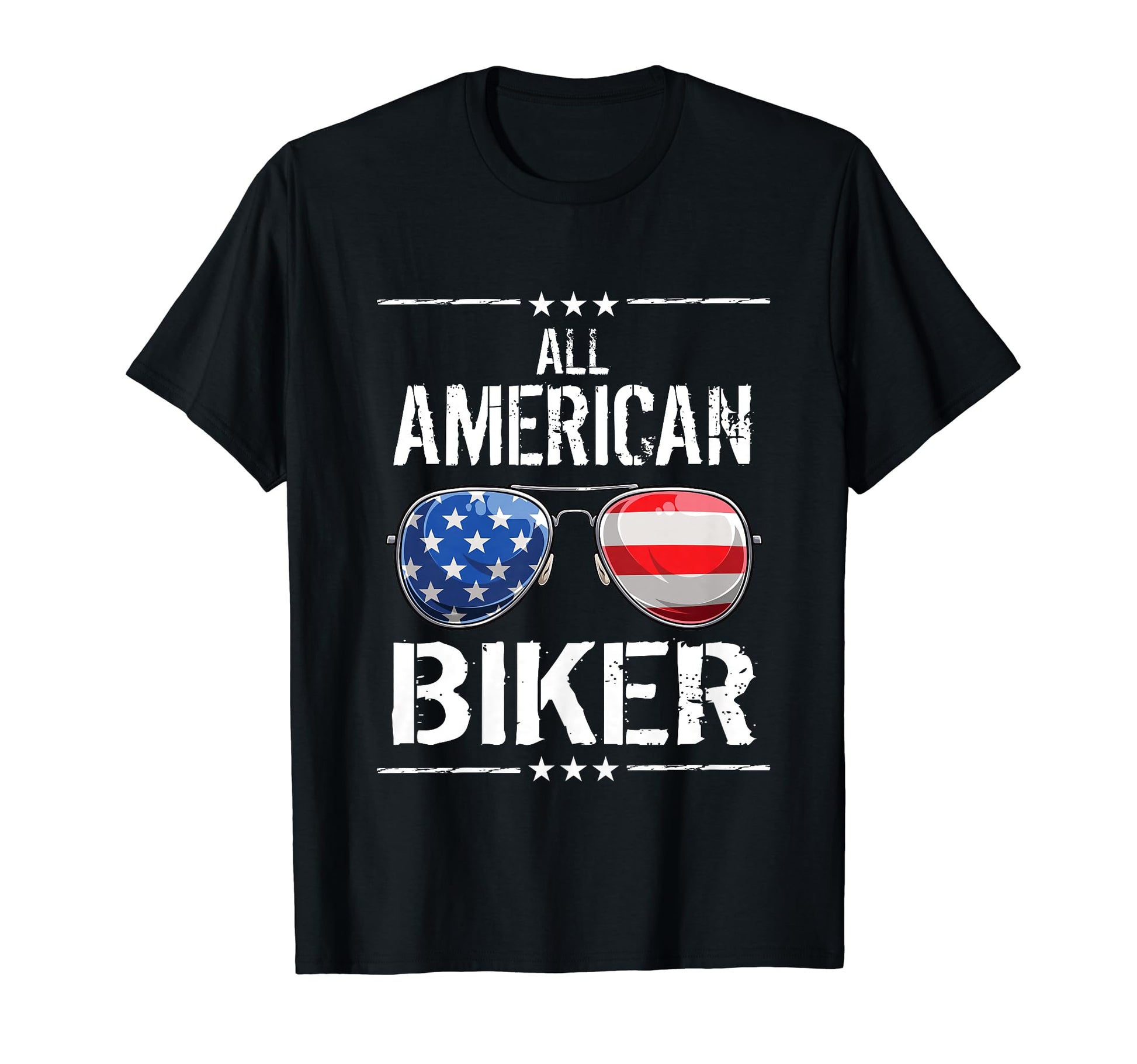 All American Biker 4Th July T-Shirt - Custom Art Print for Adults - T-Shirt, Sweatshirt, Hoodie