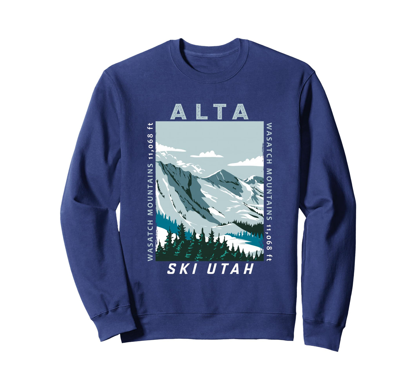 Alta Ski Area Utah Distressed Sweatshirt - Casual Everyday Wear for Adults - T-Shirt, Sweatshirt, Hoodie