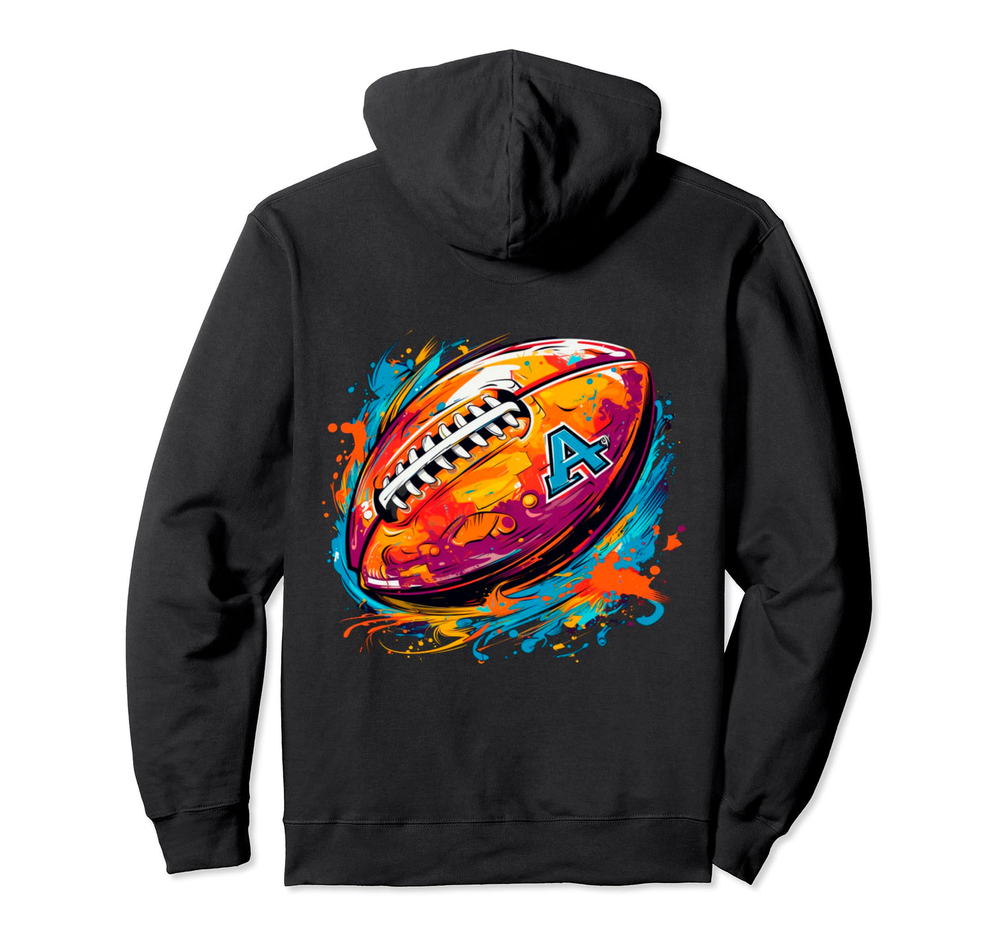 Football Pop Art Pop Splash Color Hoodie - Aesthetic Graphic Men Women - T-Shirt, Sweatshirt, Hoodie