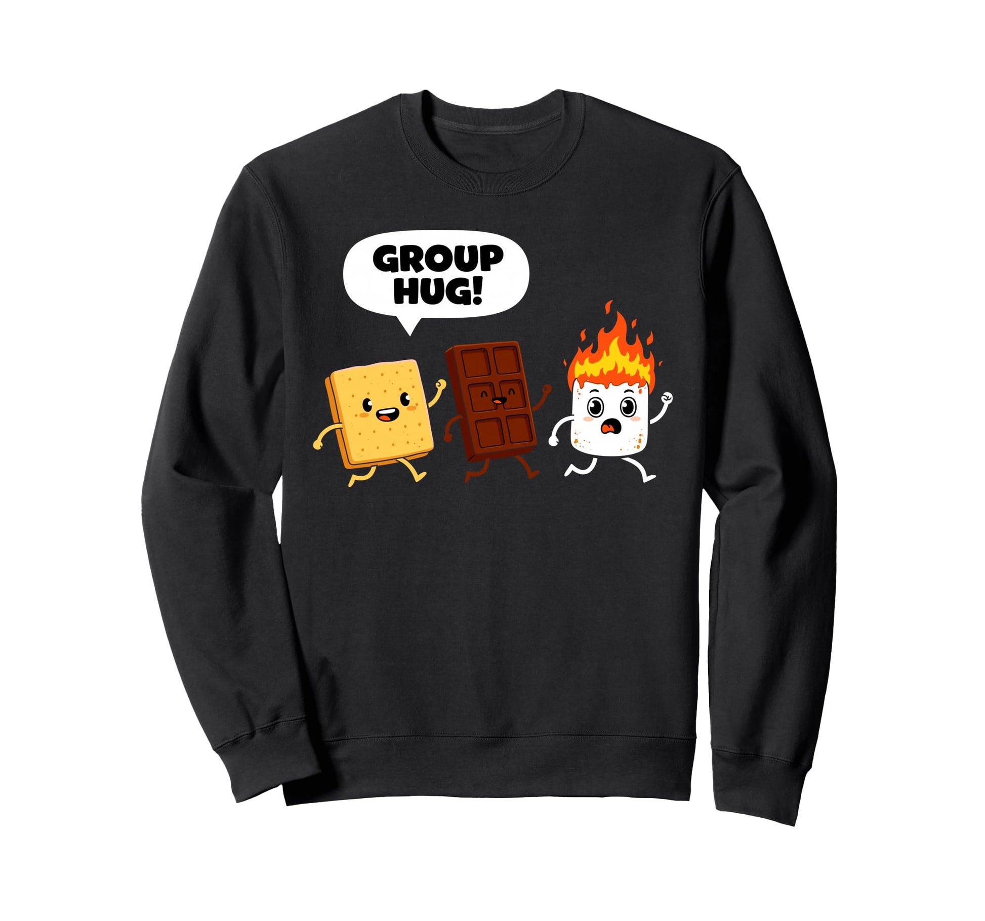 Camping Group Hug Smores Sweatshirt - Novelty Apparel for Adults - T-Shirt, Sweatshirt, Hoodie