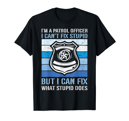 Best Patrol Officer Dad Law T-Shirt - Custom Art Print for Adults - T-Shirt, Sweatshirt, Hoodie