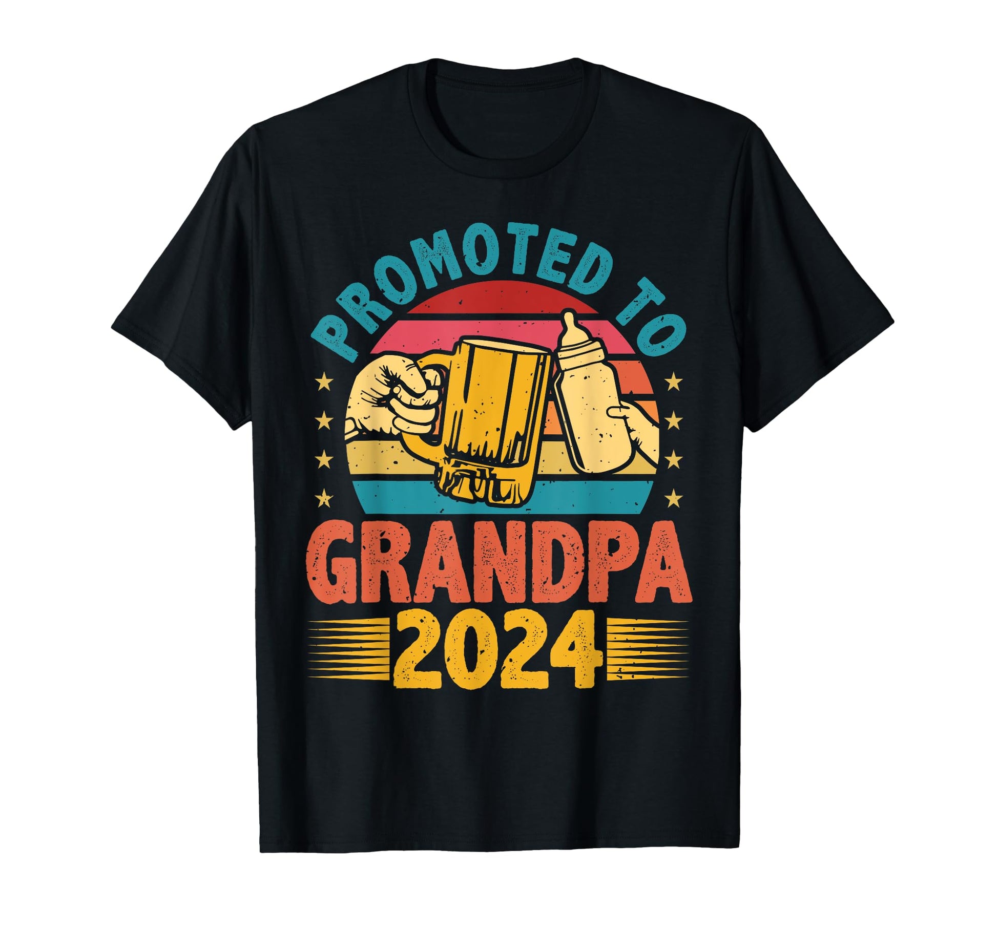 Promoted To Grandpa 2024 New Grandfather T-Shirt - Streetwear Style Unisex - T-Shirt, Sweatshirt, Hoodie