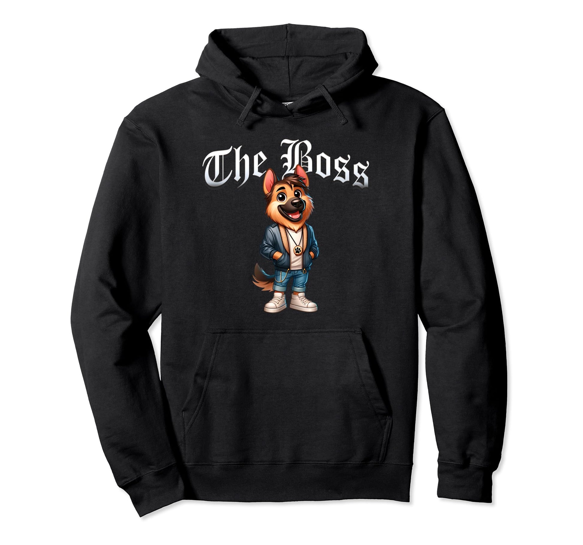German Shepherd Dog Boss Jacket Outfit Hoodie - Minimalist Print Unisex - T-Shirt, Sweatshirt, Hoodie