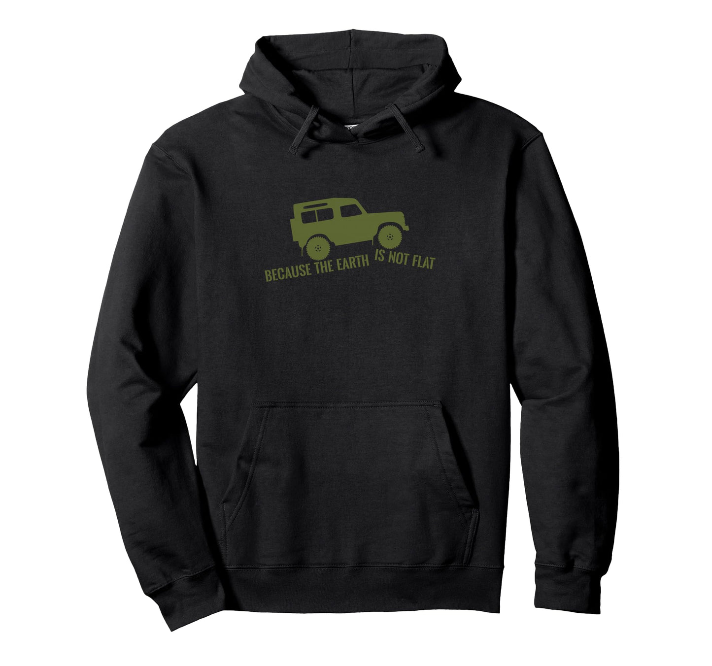 Earth Is Not Flat 4X4 Rover Across Hoodie - Fun Novelty Design for Adults - T-Shirt, Sweatshirt, Hoodie