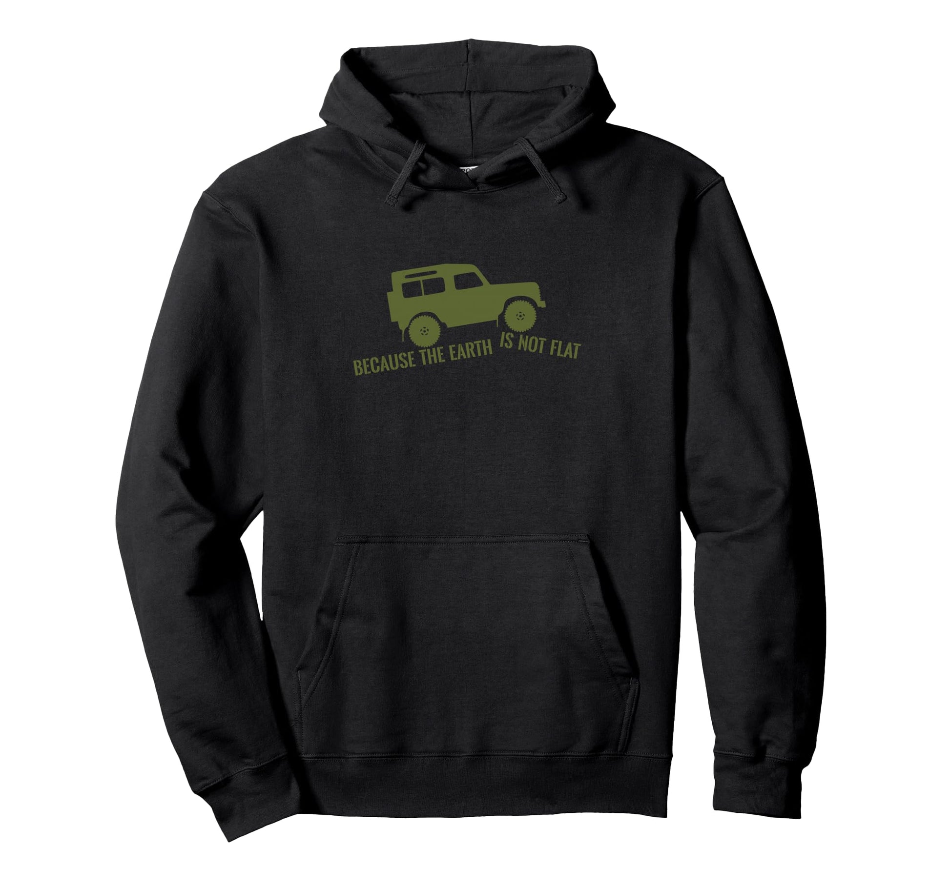 Earth Is Not Flat 4X4 Rover Across Hoodie - Fun Novelty Design for Adults - T-Shirt, Sweatshirt, Hoodie