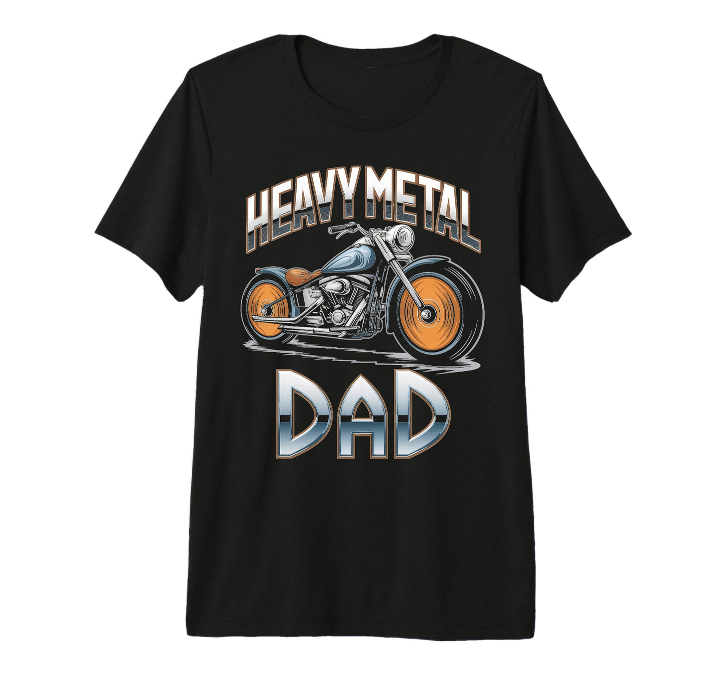 Heavy Metal Dad Motorcycle Passion T-Shirt - Custom Art Print Men Women - T-Shirt, Sweatshirt, Hoodie