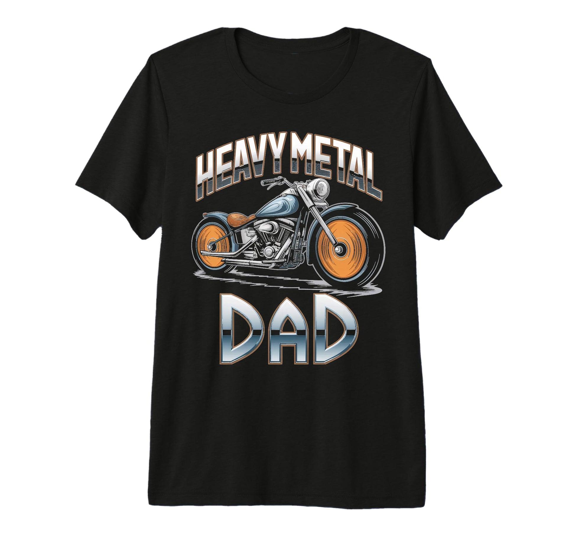 Heavy Metal Dad Motorcycle Passion T-Shirt - Custom Art Print Men Women - T-Shirt, Sweatshirt, Hoodie