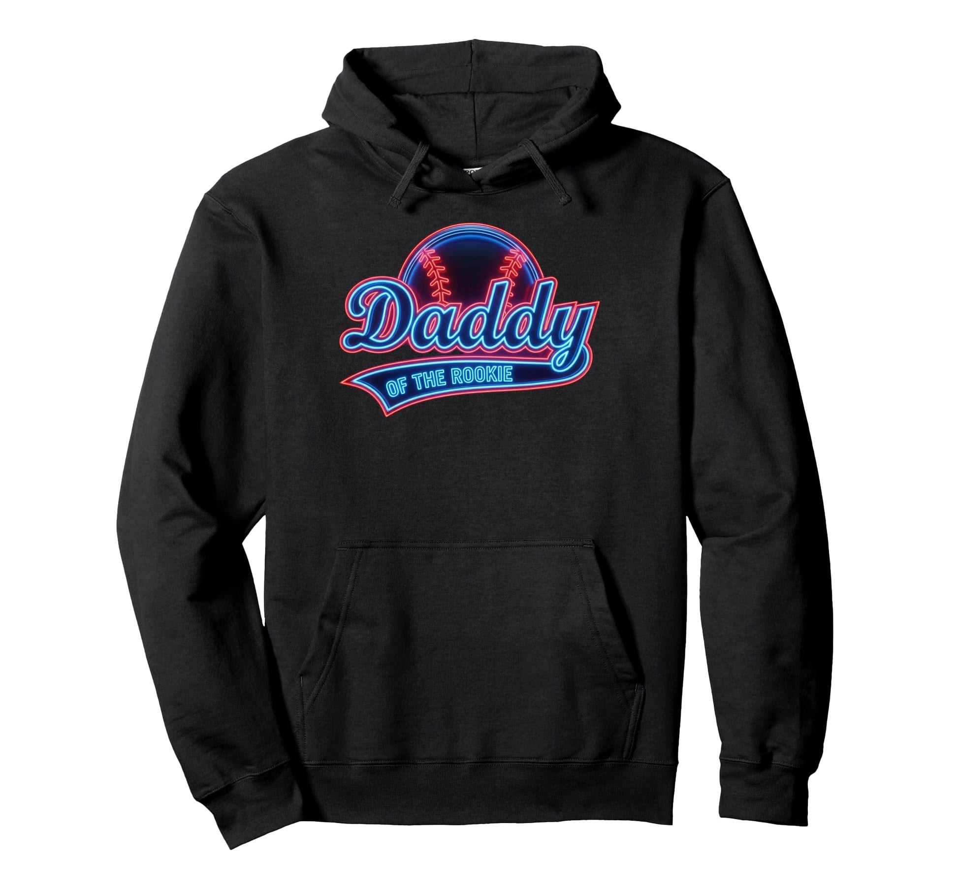 Funny Baseball Player Daddy Rookie Hoodie - Custom Art Print Unisex - T-Shirt, Sweatshirt, Hoodie