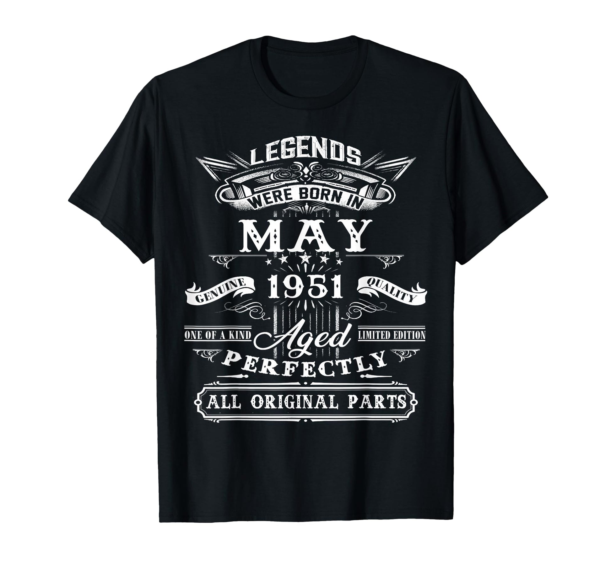 75Th Birthday Gift Legend Born May 1951 T-Shirt - Minimalist Print Unisex - T-Shirt, Sweatshirt, Hoodie