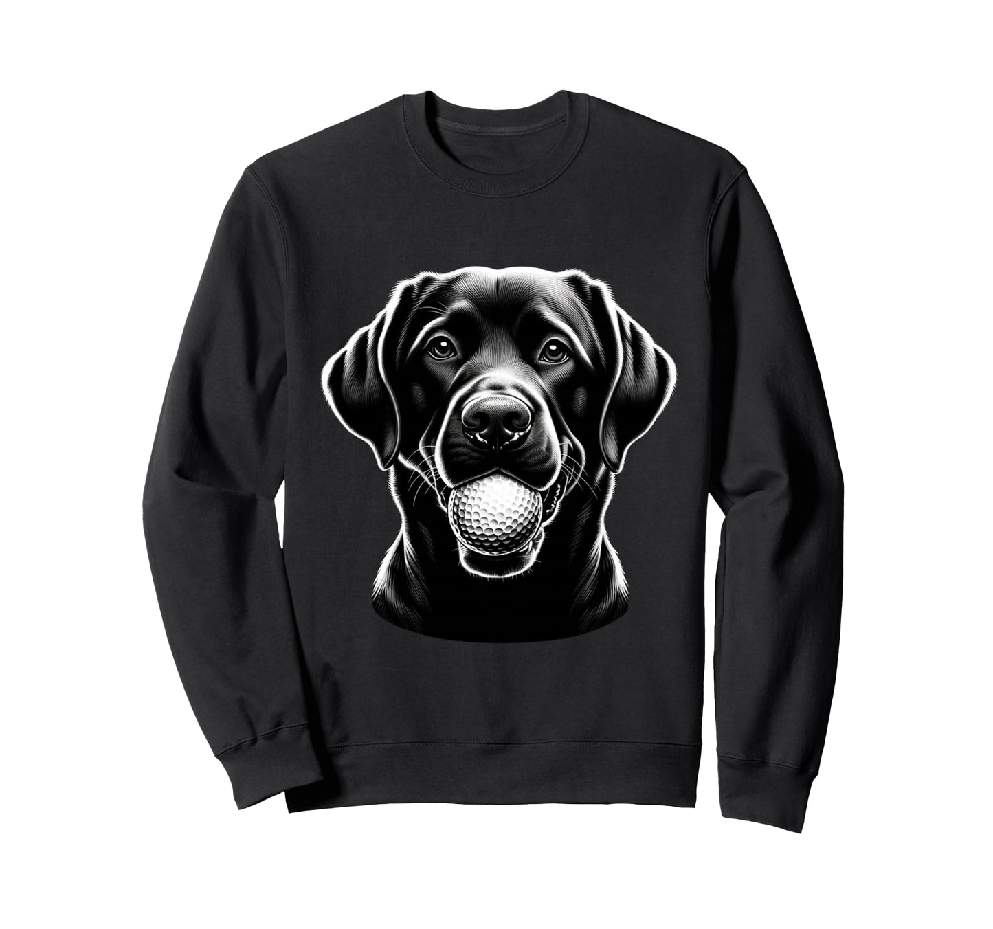 Black Labrador Retriever Funny Sweatshirt - Streetwear Style for Adults - T-Shirt, Sweatshirt, Hoodie