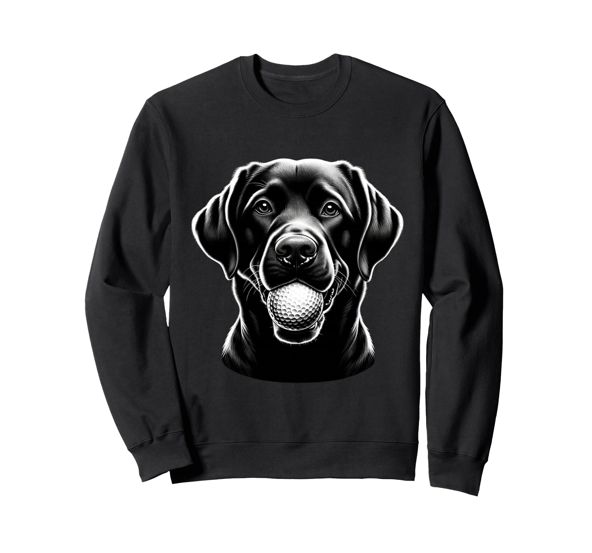 Black Labrador Retriever Funny Sweatshirt - Streetwear Style for Adults - T-Shirt, Sweatshirt, Hoodie
